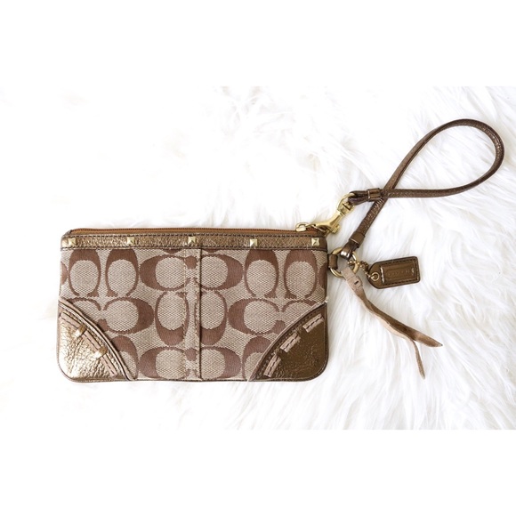 Authentic Classic Coach Canvas Wristlet - Picture 5 of 6